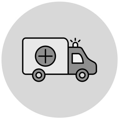 ambulans vektör simgesi modern basit tasarım