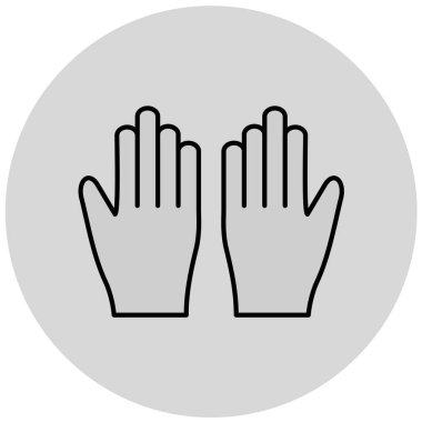 El simgesi vektörü, düz tasarım en iyi moda eldivenler