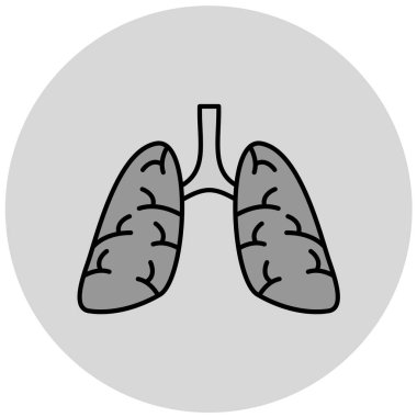 akciğer simgesi vektör illüstrasyonu