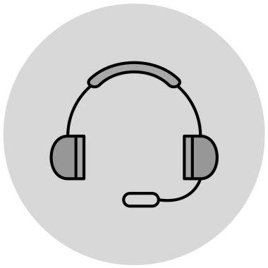 kulaklık simgesi vektör illüstrasyonu