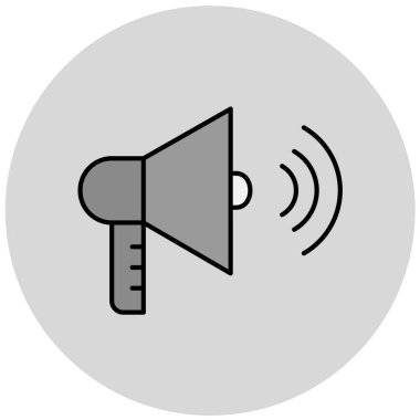 Konuşmacı. Web simgesi basit illüstrasyon