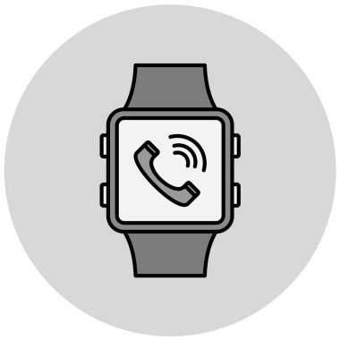 Beyaz arkaplanda akıllı saat simgesi