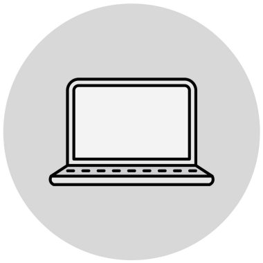 laptop vektör simgesi modern basit illüstrasyon