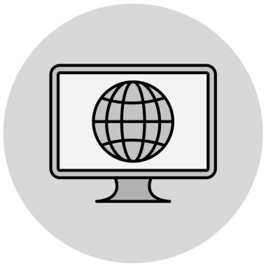 vektör lcd simgesi illüstrasyonu