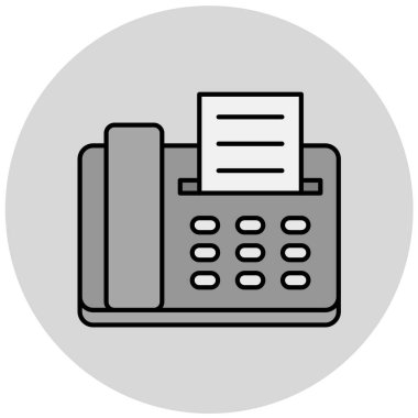 Modern faks simgesinin vektör çizimi