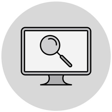 Bilgisayar modern simgesinin vektör illüstrasyonu