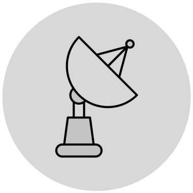 uydu anten simgesi. Web için radar vektör simgelerinin özet çizimi