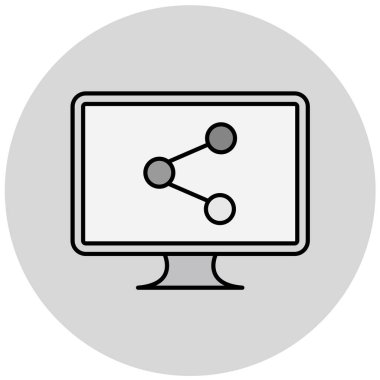 Bilgisayar. Web simgesi basit illüstrasyon