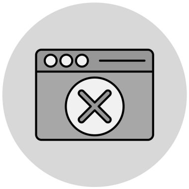 Hata. Web simgesi basit illüstrasyon