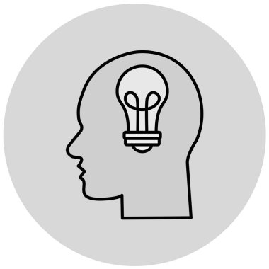 Fikir simgesi vektör illüstrasyonu