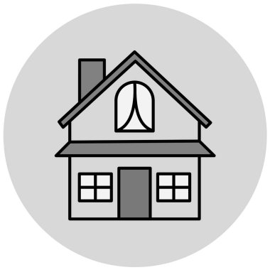 Ev. Web simgesi basit illüstrasyon