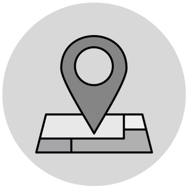 Harita işaretleyici simgesi. konum belirleyici sembol. düz tasarım biçimi.