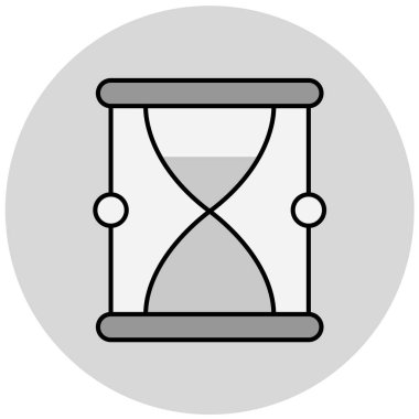 Kum saati simgesi. Beyaz arkaplanda izole edilmiş web tasarımı için kum saati vektör simgelerinin basit çizimi