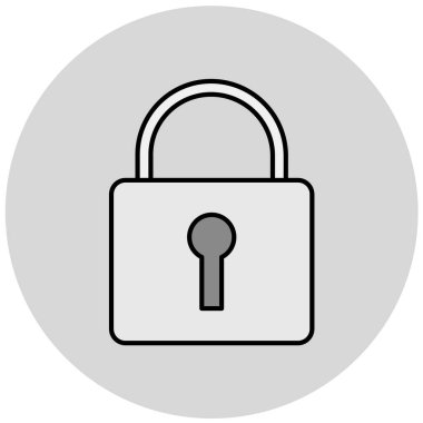 kilit simgesi, vektör illüstrasyonu