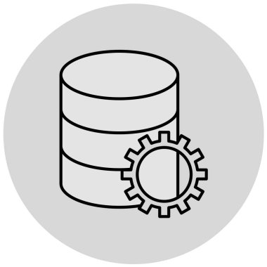 veritabanı. Web simgesi basit illüstrasyon