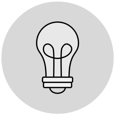 Ampul. Web simgesi basit illüstrasyon