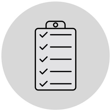 Kontrol listesi. Web simgesi basit illüstrasyon