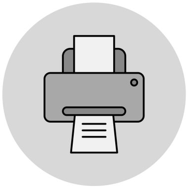 Yazıcı. Web simgesi basit illüstrasyon