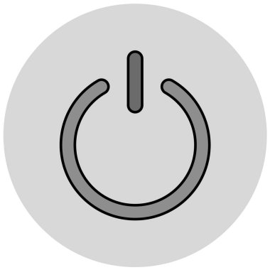 güç simgesi vektör illüstrasyonu