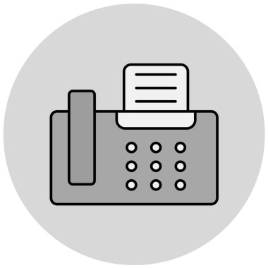 faks. Web simgesi basit illüstrasyon