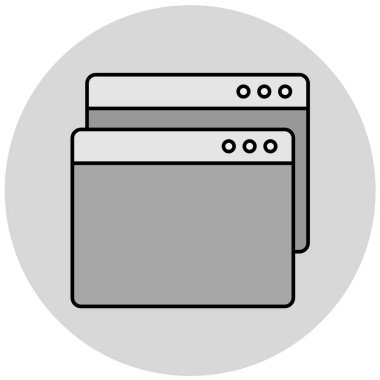 tarayıcı pencere simgesi, vektör illüstrasyonu