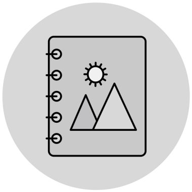 Modern not simgesinin vektör illüstrasyonu