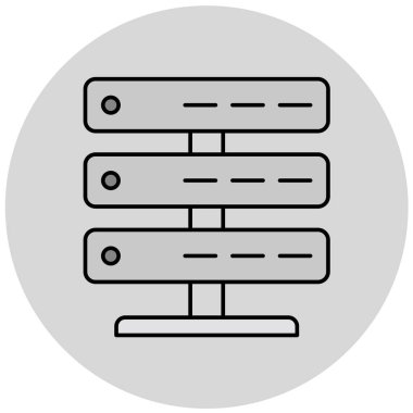 veritabanı. Web simgesi basit illüstrasyon