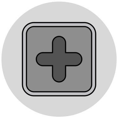 Hastane ikonunun ortasına ekle. vektör illüstrasyonu