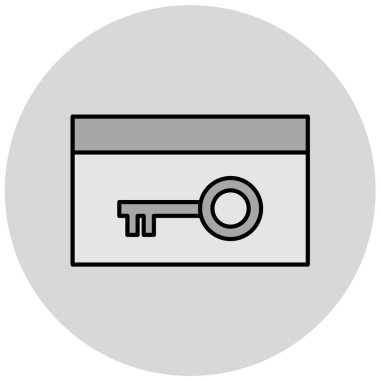 anahtar modern simgenin vektör illüstrasyonu