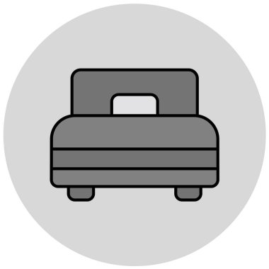 yatak ikonu vektör illüstrasyonu