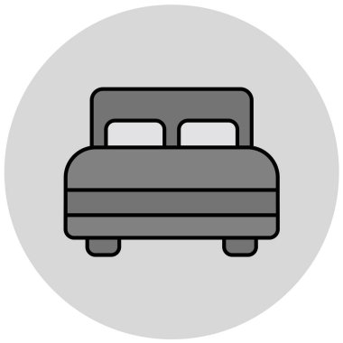 yatak ikonu vektör illüstrasyonu