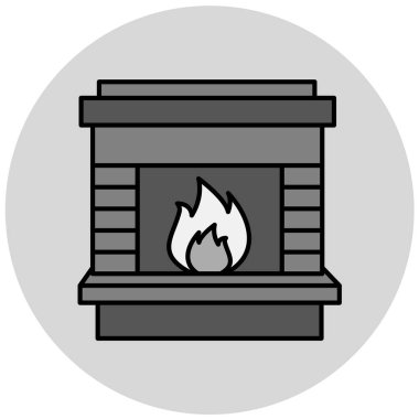 Yangın. Web simgesi basit illüstrasyon