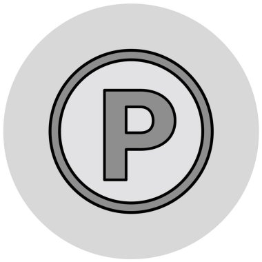 Park vektörü simgesi. İnce çizgi işareti. izole edilmiş sınır sembolü çizimi