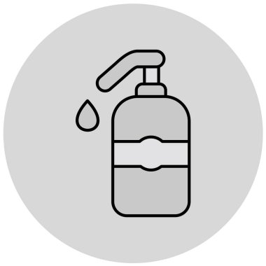 Bir şişe simgesinin vektör illüstrasyonu