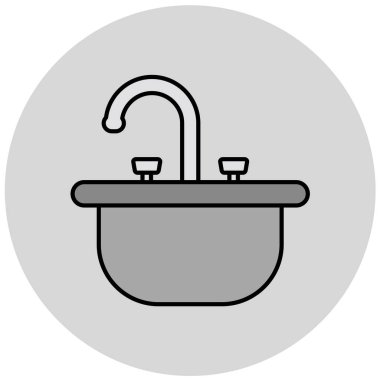 banyo simgesi, vektör, illüstrasyon