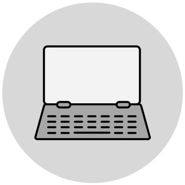 Dizüstü bilgisayar simgesi vektör çizimi