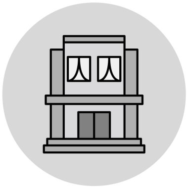 Modern yapı simgesinin vektör illüstrasyonu