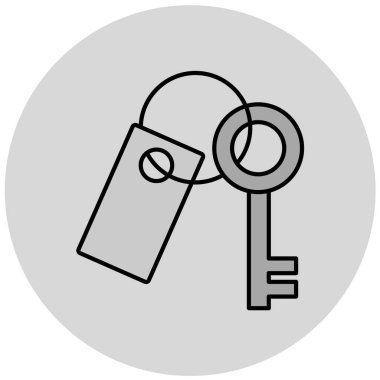 anahtar vektör simgesi. düz tasarım biçimi