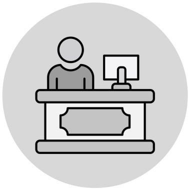 Resepsiyon Simgesi Vektör illüstrasyonu