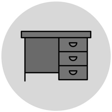 mobilya ikonu vektör illüstrasyonu