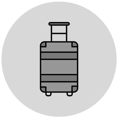 seyahat valizi simgesi. Web tasarımı için bagaj taşıyıcı simgelerinin basit çizimi