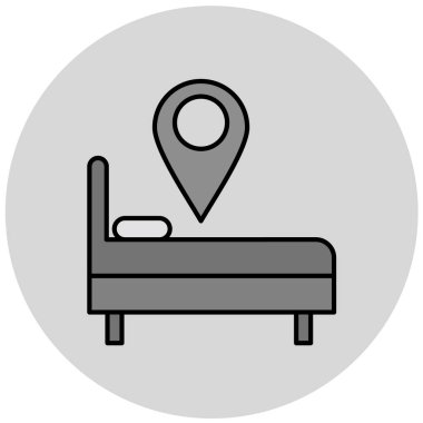 konum simgesi, vektör çizimi