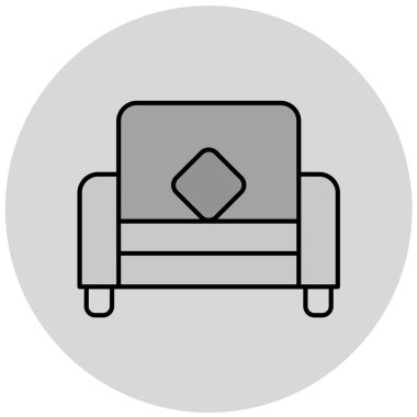 kanepe ikonu vektör illüstrasyonu