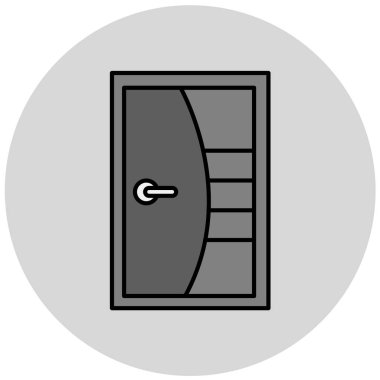 Kapı. Web simgesi basit illüstrasyon