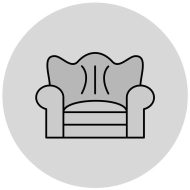 kanepe ikonu vektör illüstrasyonu