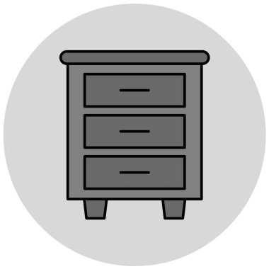 Kabine ikonu vektör illüstrasyonu