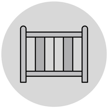 vektör bebek beşiği simgesi