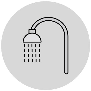 Duş ikonu. Web için basit su damlası vektör simgeleri çizimi