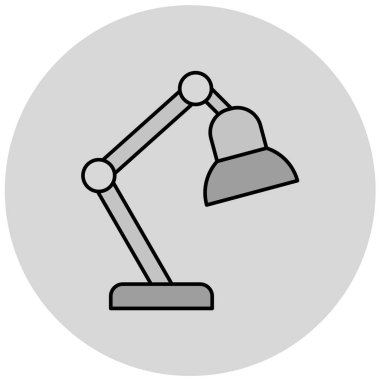 Masa lambası ikonu. Web için basit tablo vektör simgeleri çizimi