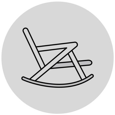 Plaj sandalyesi basit çizgi simgesi